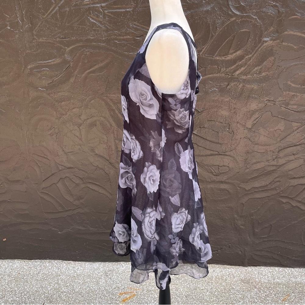 Vintage 90s flowy whimsygoth short party dress size 9/10 - Picture 5 of 7